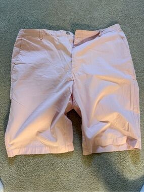 Calvin Klein Light Pink Flat-Front Cotton Shorts
